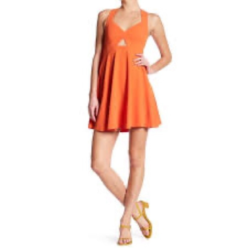 Alice and Olivia Cutout Summer Orange Dress